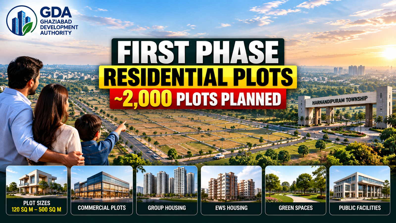 First Phase Residential Plots: Approximately 2,000 Plots Planned Under GDA-Approved Scheme